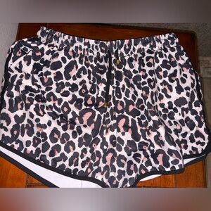 Leopard Print Running Shorts